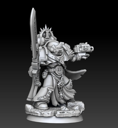 Silver Warden Champion | Silver Wardens | Sci-Fi Miniature | DMG Minis TabletopXtra