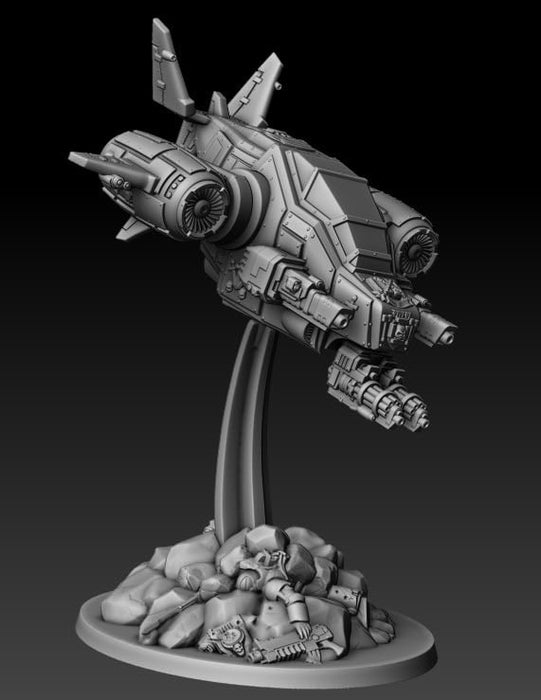 Silver Warden Death Claw Gunship | Silver Wardens | Sci-Fi Miniature | DMG Minis TabletopXtra