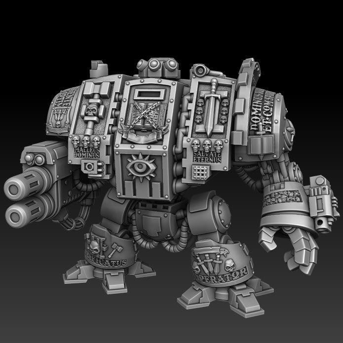 Silver Warden Dread Bot | Silver Wardens | Sci-Fi Miniature | DMG Minis TabletopXtra