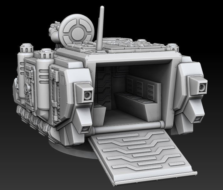 Silver Warden Ferox APC  | Silver Wardens | Sci-Fi Miniature | DMG Minis TabletopXtra