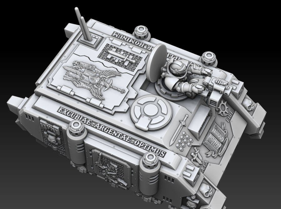 Silver Warden Ferox APC  | Silver Wardens | Sci-Fi Miniature | DMG Minis TabletopXtra
