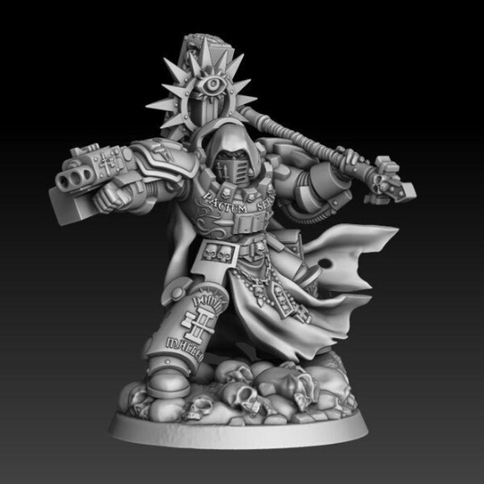 Silver Warden Grand Magnus Carmine | Silver Wardens | Sci-Fi Miniature | DMG Minis TabletopXtra