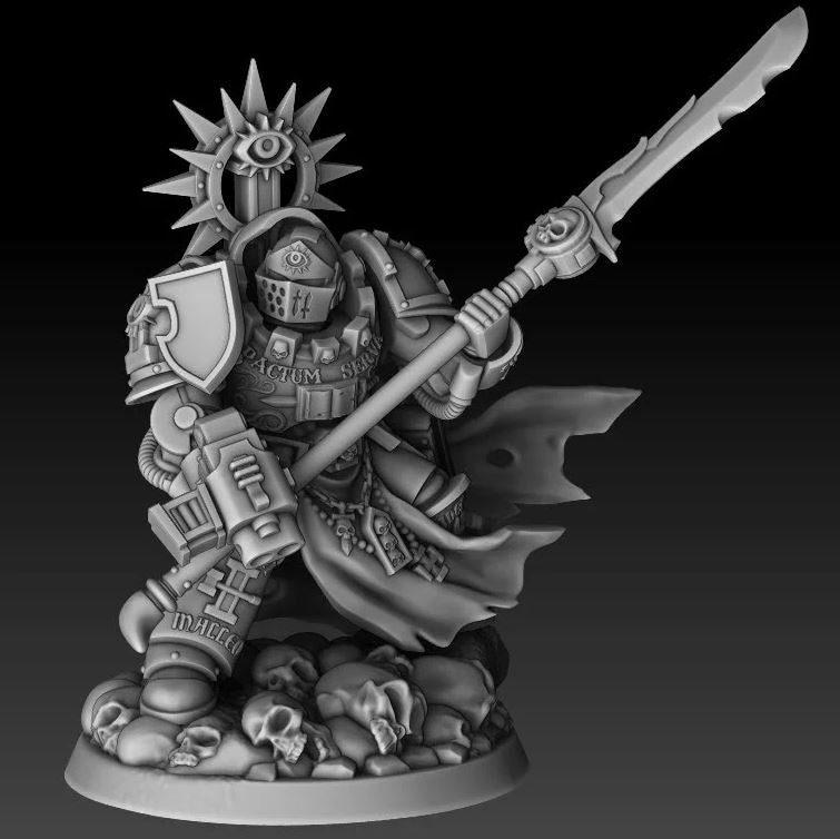 Silver Warden Holy Knight | Silver Wardens | Sci-Fi Miniature | DMG Minis TabletopXtra