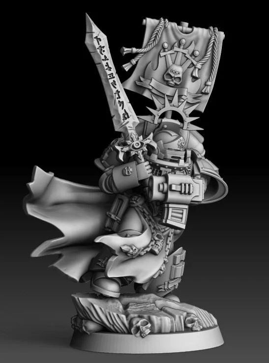 Silver Warden Purificatus Swordmaster | Silver Wardens | Sci-Fi Miniature | DMG Minis TabletopXtra