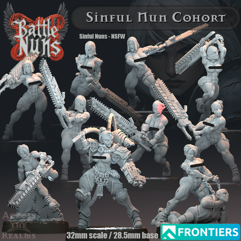Sinful Nun Squad Miniatures | Battle Nuns | Across the Realms