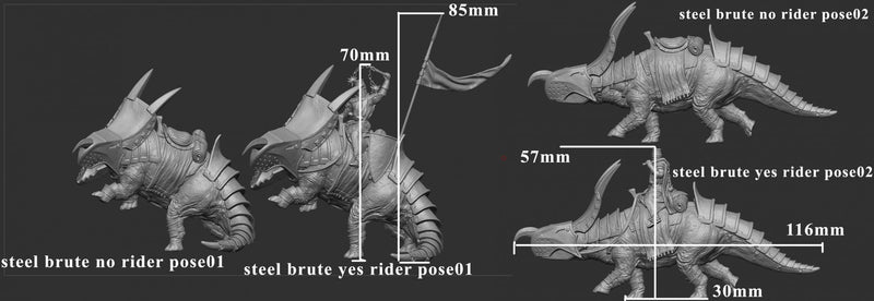 Sir Pike and his Spiked Trike Miniatures | Legends of the Dino Tamer: Chapter One | Fantasy Miniature | Mini Monster Mayhem TabletopXtra