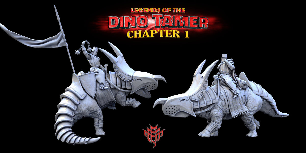 Sir Pike and his Spiked Trike Miniatures | Legends of the Dino Tamer ...
