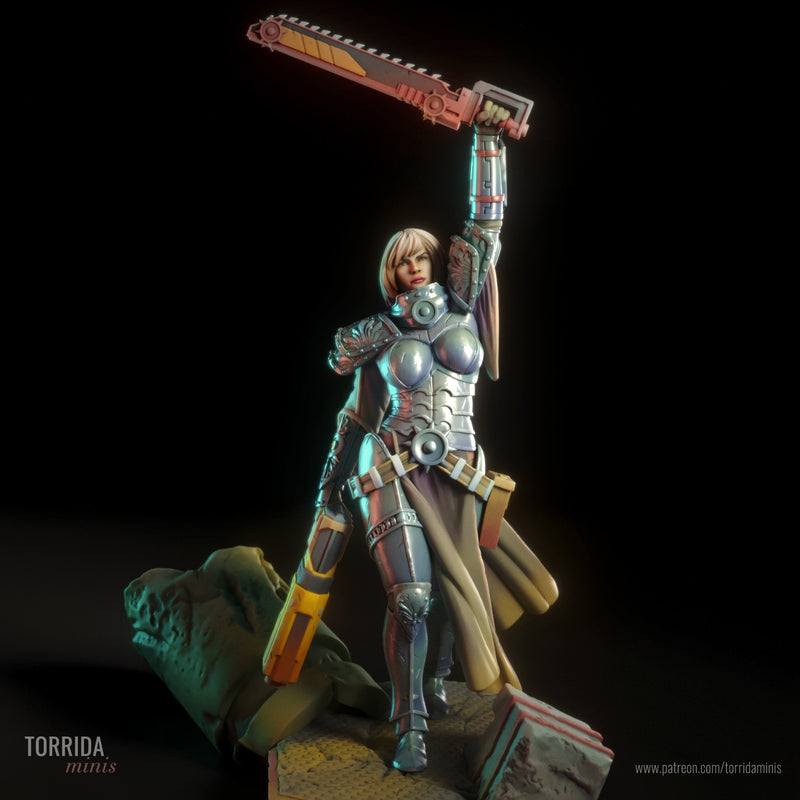 Sister of Purity | Pin-Up Statue Fan Art Miniature Unpainted | Torrida Minis