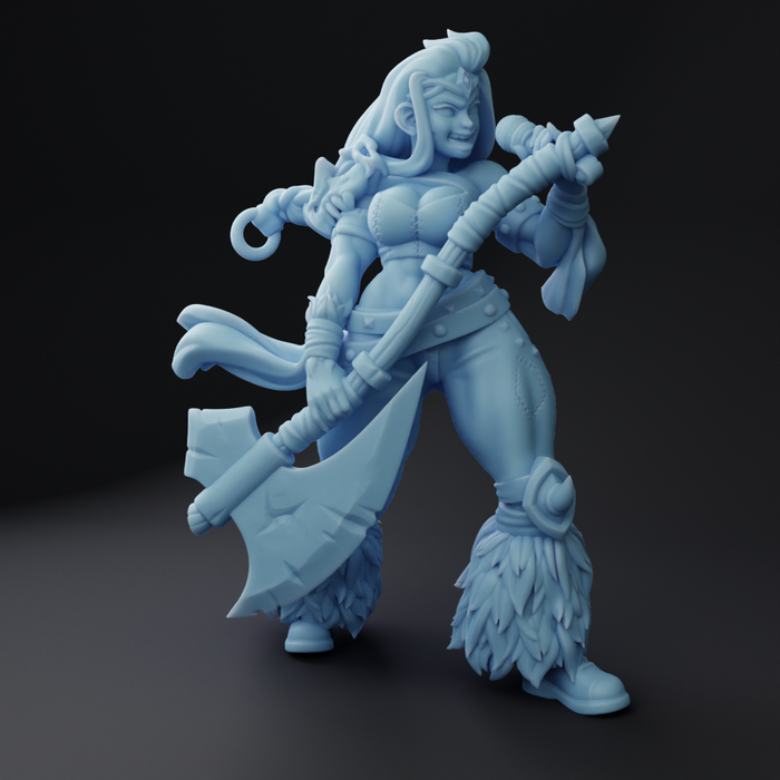 Barbarian Bard Singer Skadi | Bardic Beatdown | Twin Goddess Miniatures