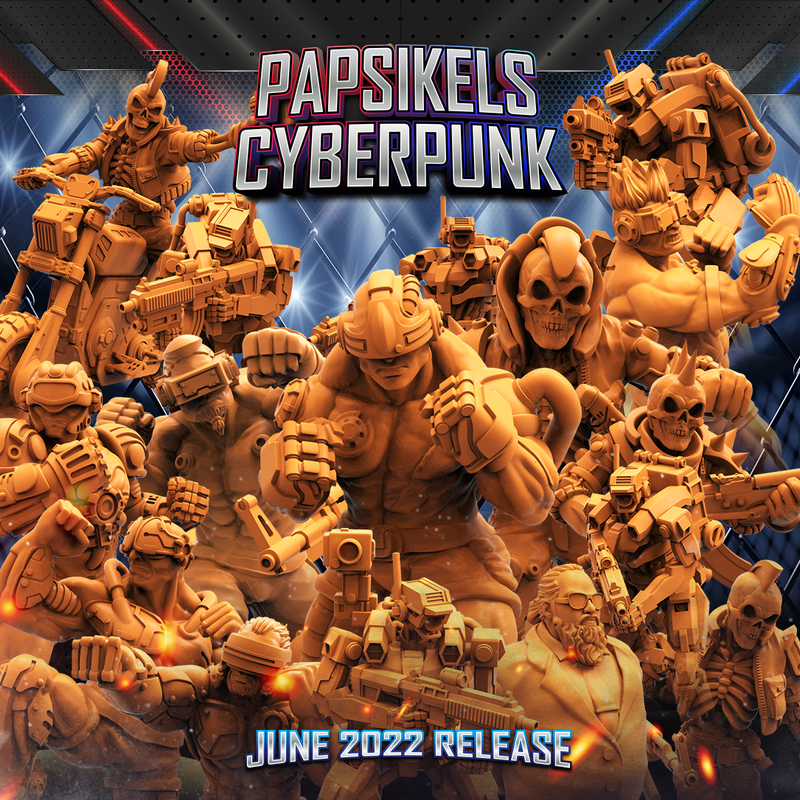 Skelepunk Gang Wars Miniatures (Full Set) | Sci-Fi Miniature | Papsikels TabletopXtra
