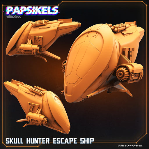 Skull Hunter Escape Ship A | Skull Hunters IV Aethelari Awakening | Sci-Fi Miniature | Papsikels TabletopXtra