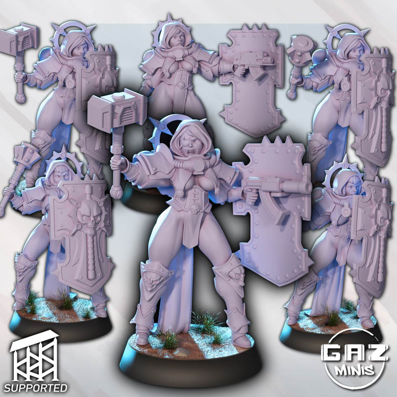 Guardian Maiden Siblings of Combat Miniatures | Fantasy Pin-Up | Gaz Minis