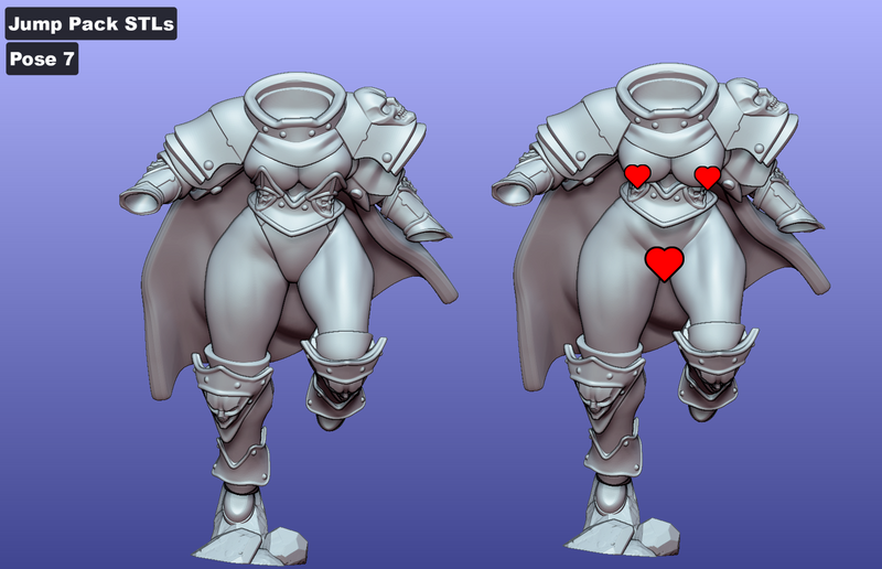 JumpPack Squad Siblings of Combat Minuatures | Fantasy Pin-Up | Gaz Minis