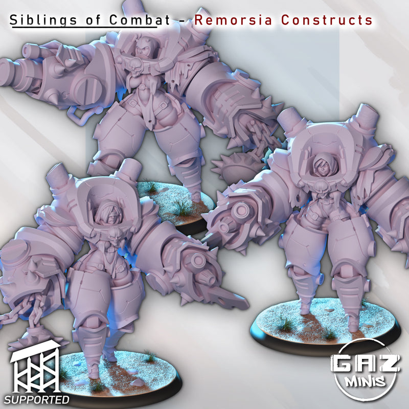 Remorsia Constructs Siblings of Combat Minuatures | Fantasy Pin-Up | Gaz Minis