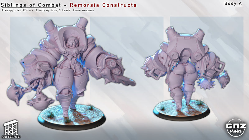 Remorsia Constructs Siblings of Combat Minuatures | Fantasy Pin-Up | Gaz Minis