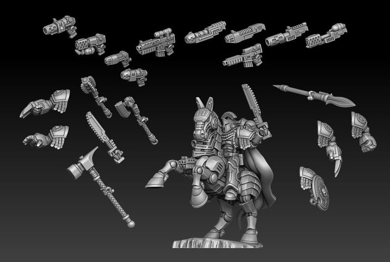 Sons of Spartania Mounted Captain | Sons of Spartania | Sci-Fi Miniature | DMG Minis TabletopXtra