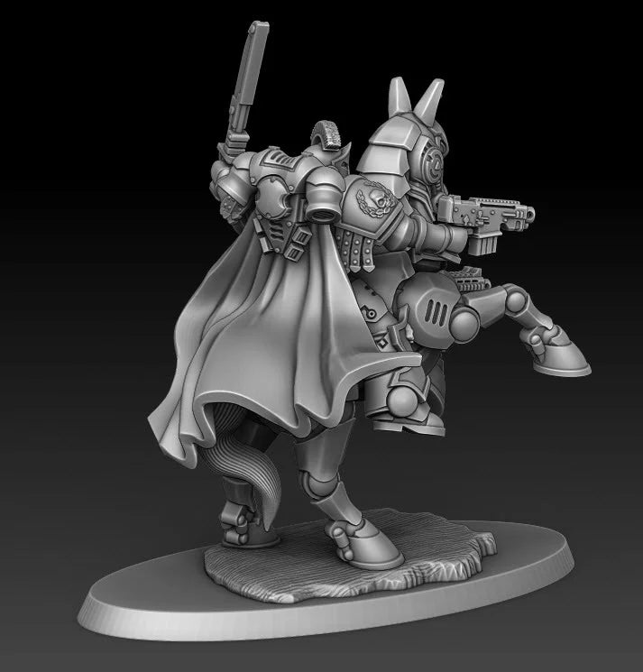 Sons of Spartania Mounted Captain | Sons of Spartania | Sci-Fi Miniature | DMG Minis TabletopXtra