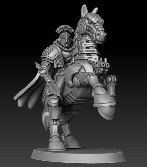 Sons of Spartania Mounted Captain | Sons of Spartania | Sci-Fi Miniature | DMG Minis TabletopXtra