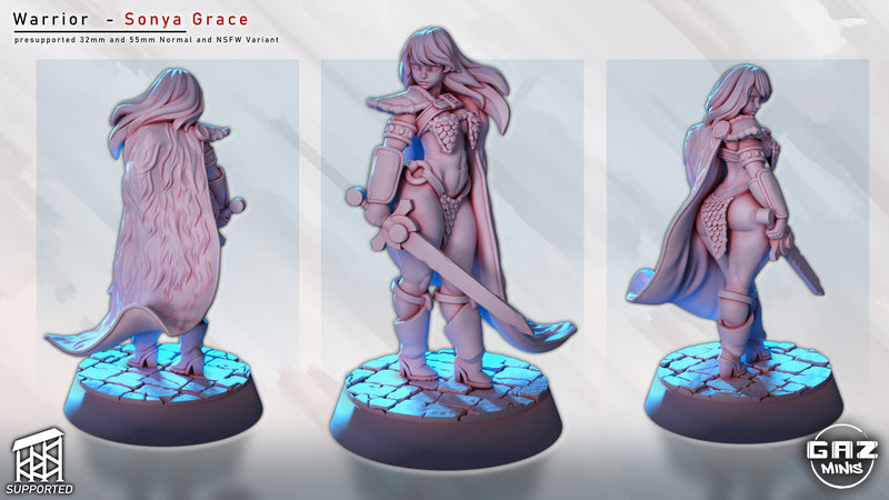 Warrior Sonya Grace | Fantasy Pin-Up | Gaz Minis