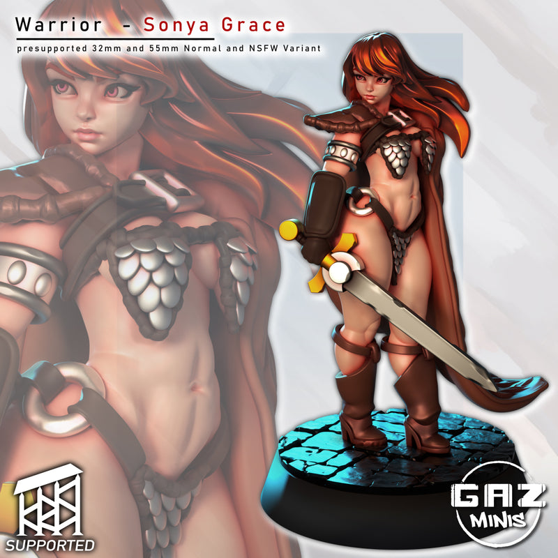 Warrior Sonya Grace | Fantasy Pin-Up | Gaz Minis