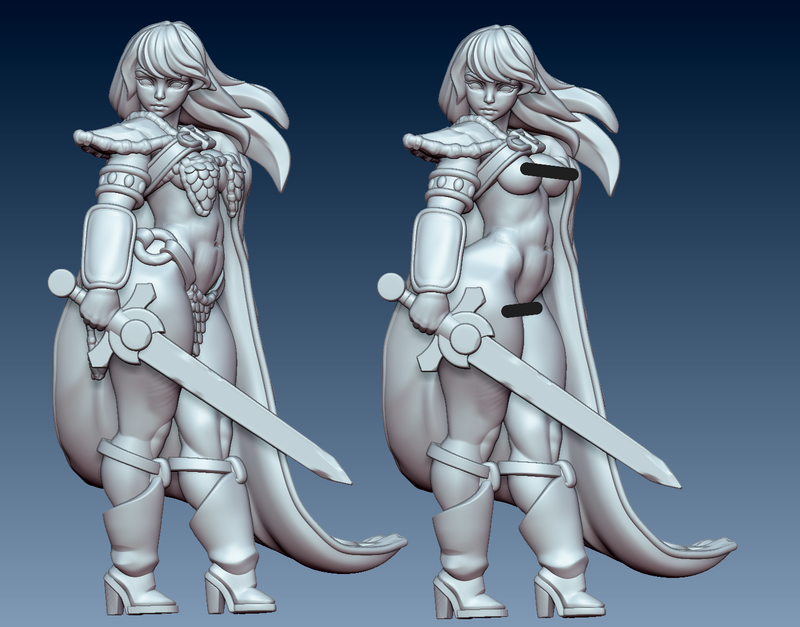 Warrior Sonya Grace | Fantasy Pin-Up | Gaz Minis