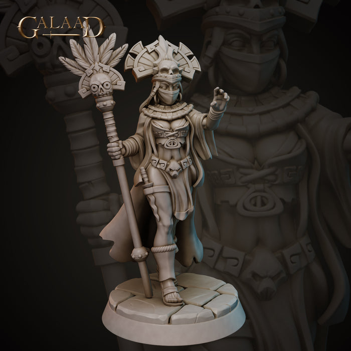 Sorceress B | Aztecs | Fantasy Miniature | Galaad Miniatures