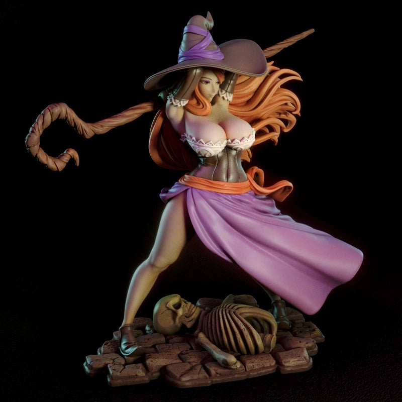 Sorceress | Pin-Up Statue Fan Art Miniature Unpainted | Torrida Minis