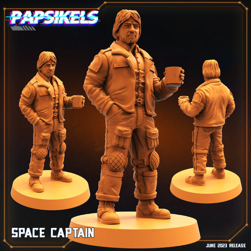 Space Captain | Aliens Vs Humans V | Sci-Fi Miniature | Papsikels TabletopXtra