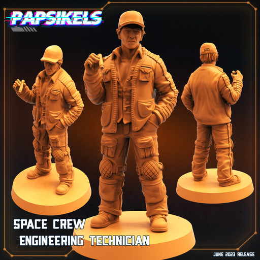 Space Crew Technician | Aliens Vs Humans V | Sci-Fi Miniature | Papsikels TabletopXtra