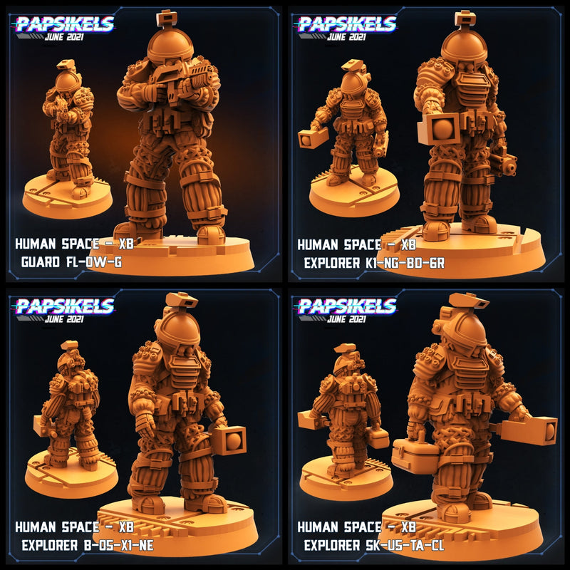 Space Explorer Miniatures | Aliens Vs Humans II | Sci-Fi Miniature | Papsikels TabletopXtra