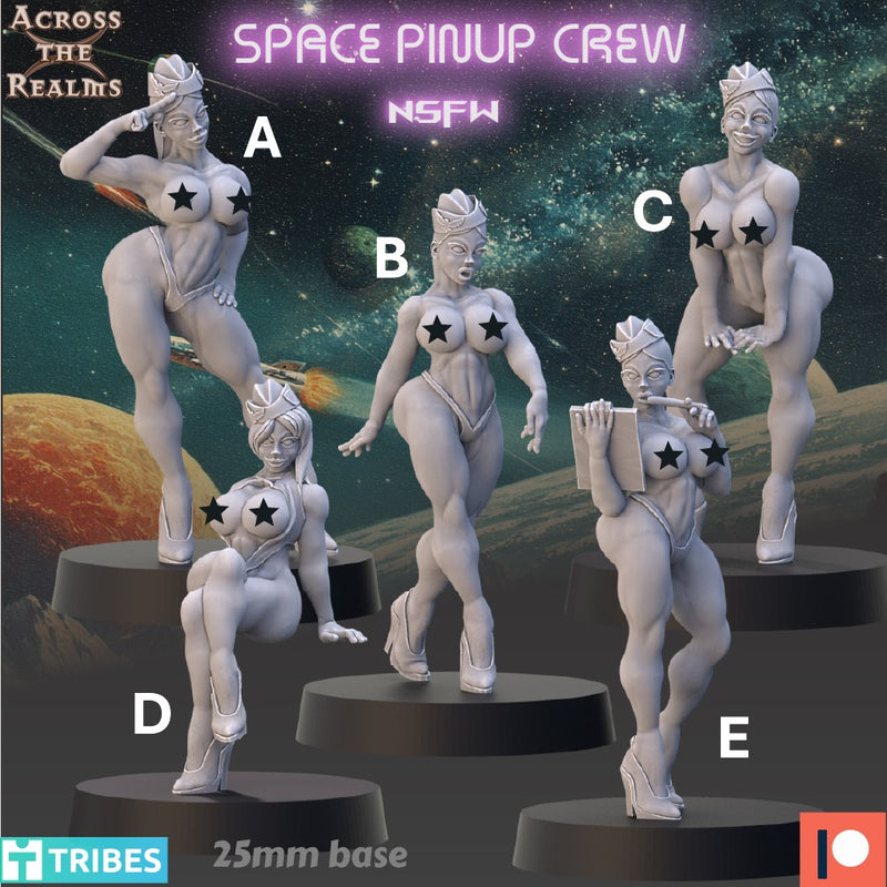Space Crew Pin-Ups | Space Retro Future | Across the Realms