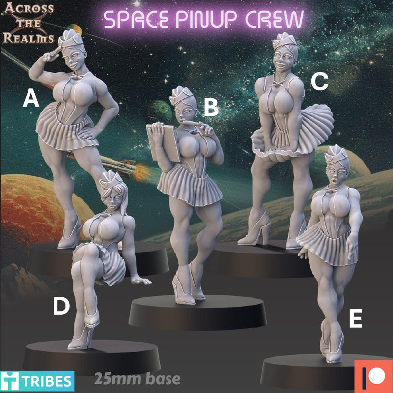 Space Crew Pin-Ups | Space Retro Future | Across the Realms