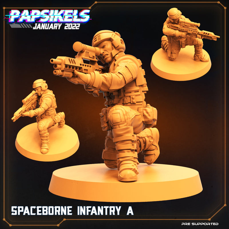 Spaceborne Infantry A | Dropship Troopers II | Sci-Fi Miniature | Papsikels TabletopXtra