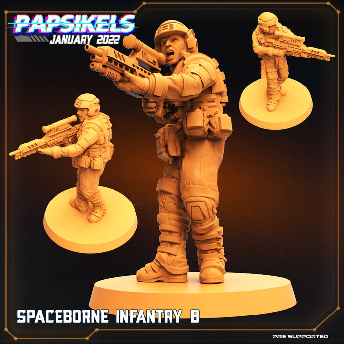 Spaceborne Infantry B | Dropship Troopers II | Sci-Fi Miniature | Papsikels TabletopXtra