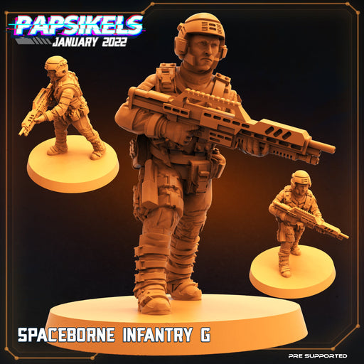 Spaceborne Infantry G | Dropship Troopers II | Sci-Fi Miniature | Papsikels TabletopXtra