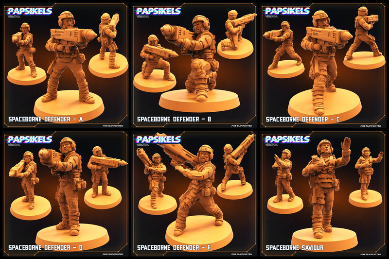 Spacebourne Defender Miniatures | Dropship Troopers III | Sci-Fi Miniature | Papsikels TabletopXtra
