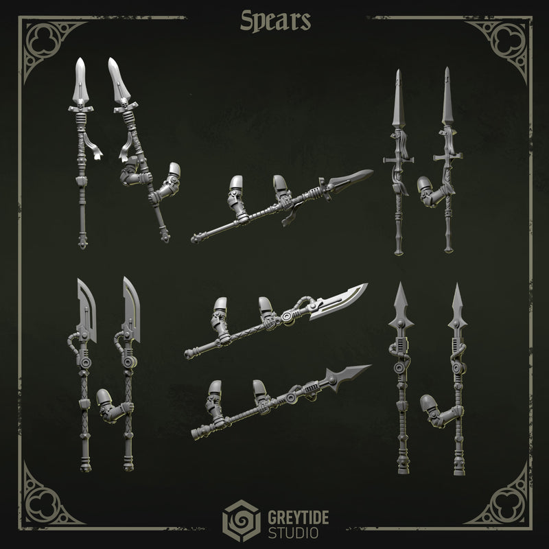 Spears | Eternal Pilgrims | Conversion Bits For 28mm 32mm Sci-fi Marines