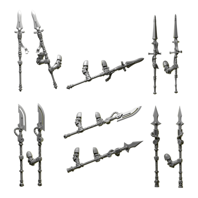 Spears | Eternal Pilgrims | Conversion Bits For 28mm 32mm Sci-fi Marines