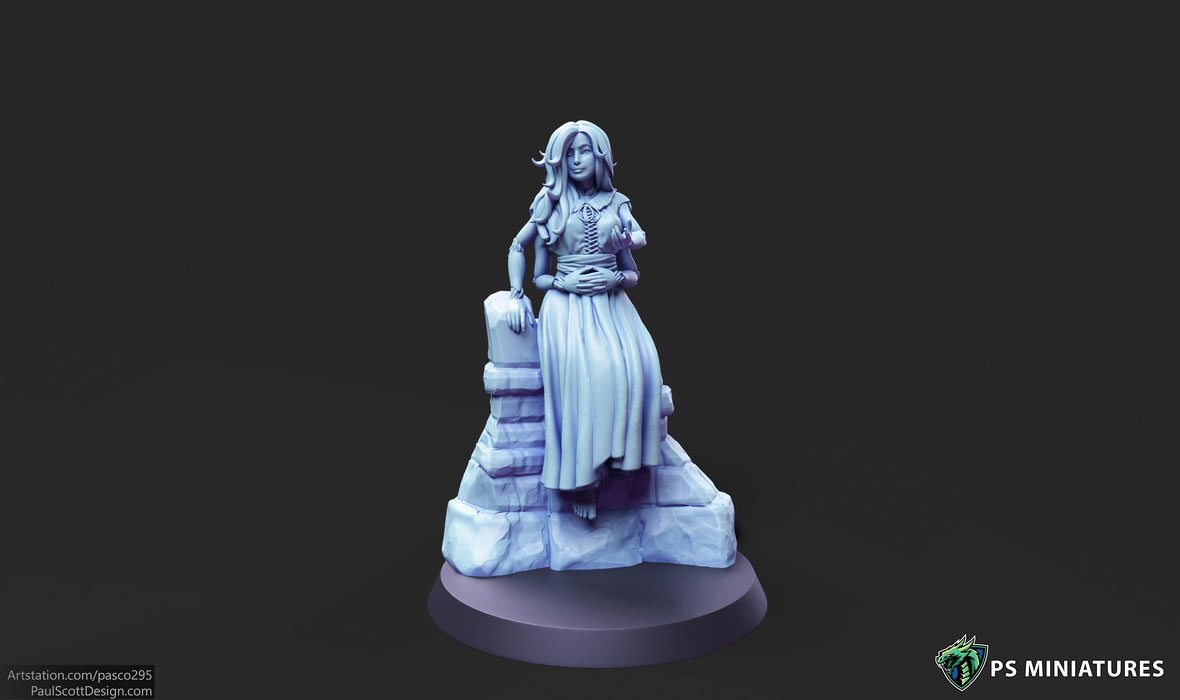 Spiritguide Pose 2 (Dress) | Spiritguides | Fantasy Miniature | PS Miniatures TabletopXtra