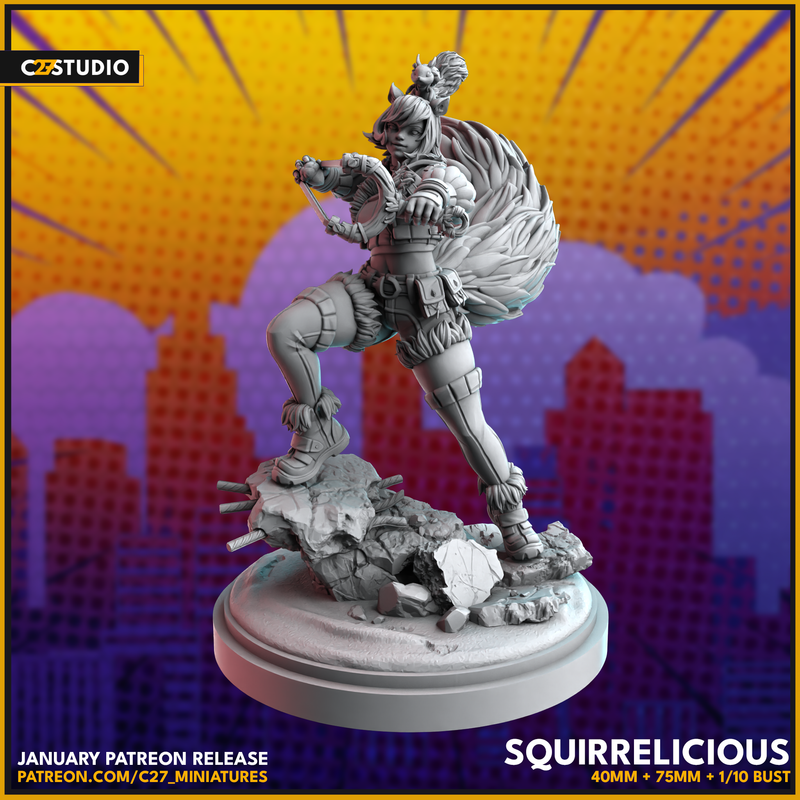Squirrelicious | Heroes | Sci-Fi Miniature | C27 Studio