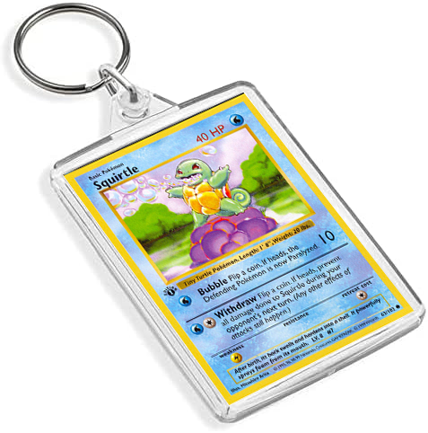 Pokemon TCG Card Art Style Keyring - Base Set