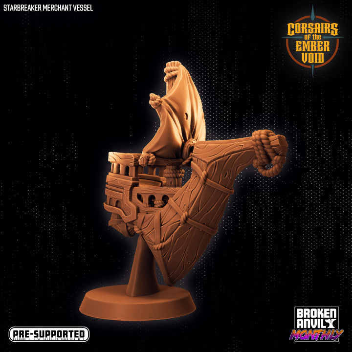 Starbreaker Merchant Vessel | Corsairs of the Ember Void | Tabletop RPG Miniature TabletopXtra