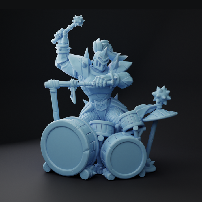 Knight Bard Drummer Steel | Bardic Beatdown | Twin Goddess Miniatures