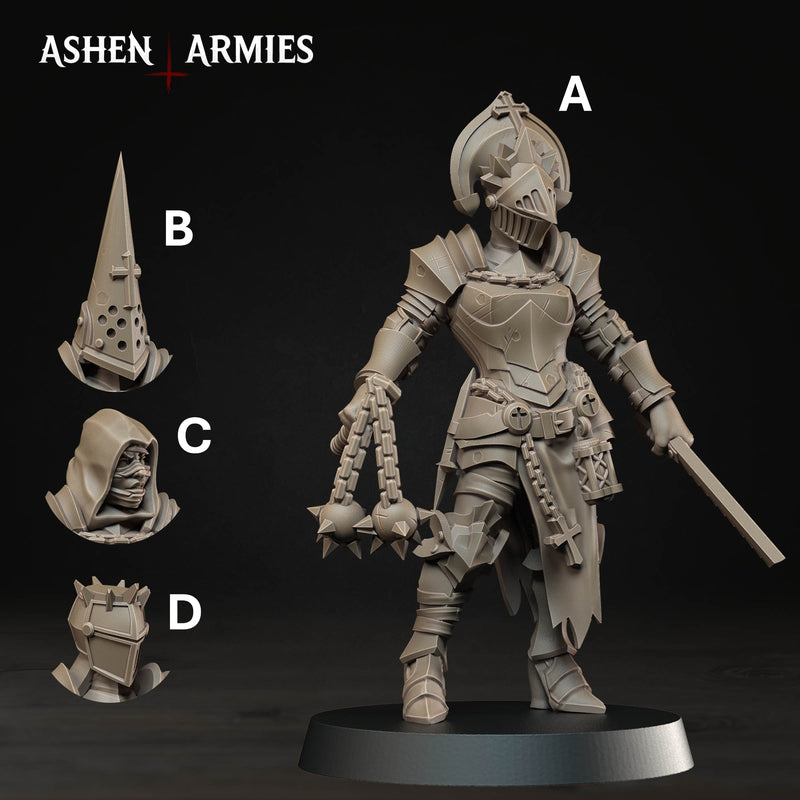 Stigmatic Nun Bleeding Procession Miniatures | Trench Grimdark | Ashen Armies