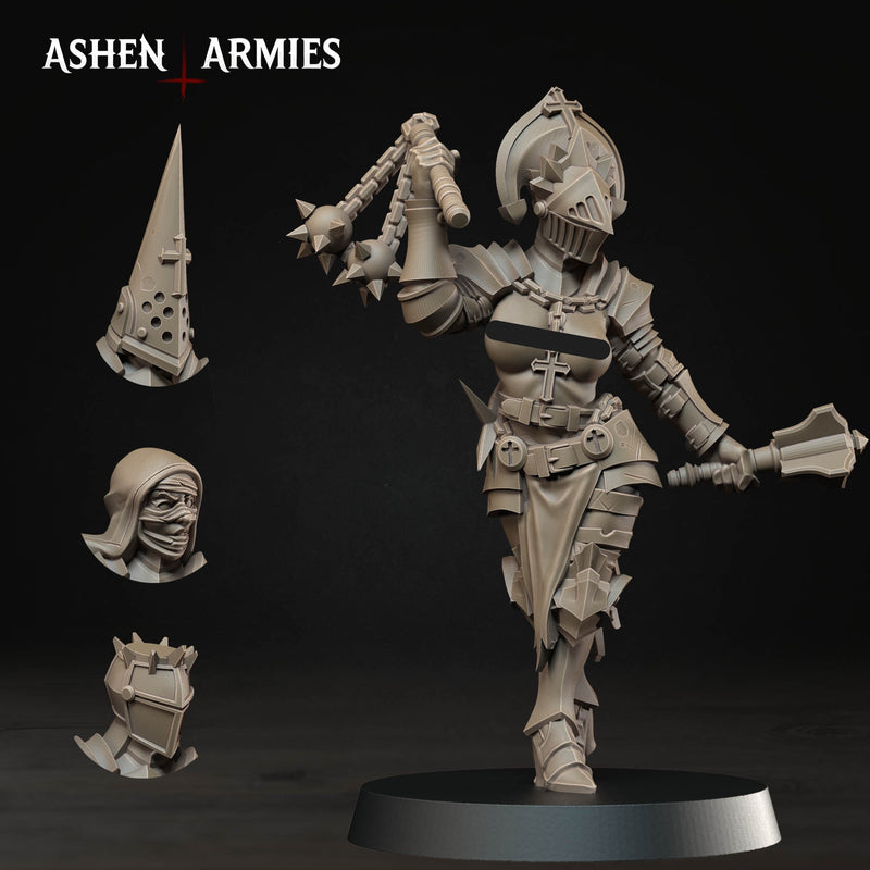 Stigmatic Nun Bleeding Procession Miniatures | Trench Grimdark | Ashen Armies