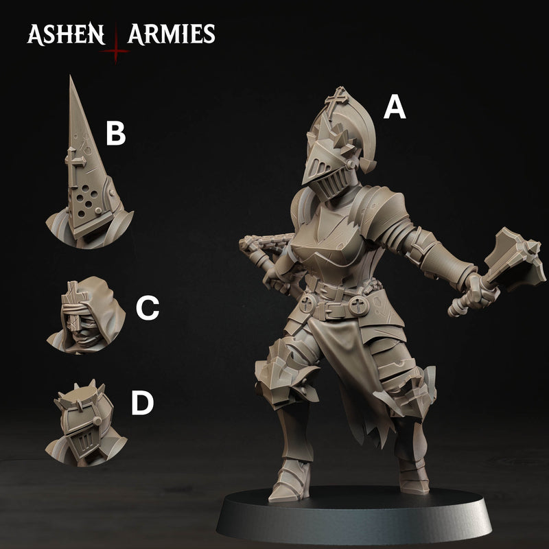 Stigmatic Nun Bleeding Procession Miniatures | Trench Grimdark | Ashen Armies