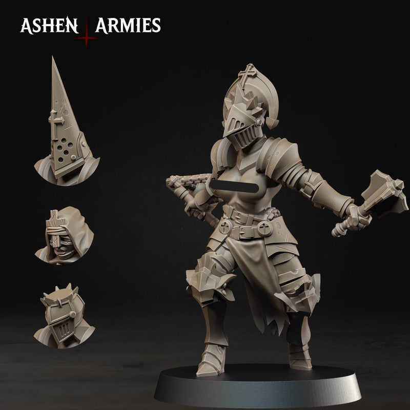 Stigmatic Nun Bleeding Procession Miniatures | Trench Grimdark | Ashen Armies