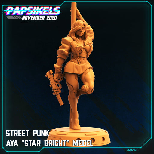 Street Punk Aya Medel | The Corpo World | Sci-Fi Miniature | Papsikels TabletopXtra