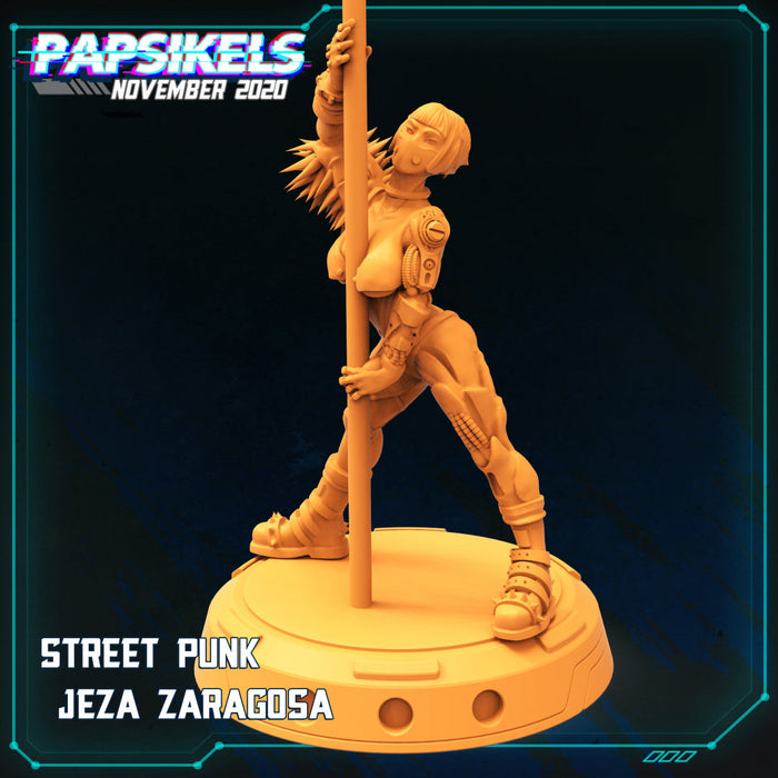 Street Punk Jeza Zaragosa | The Corpo World | Sci-Fi Miniature | Papsikels TabletopXtra