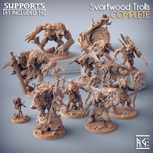 Svartwood Trolls Miniatures (Full Set) | Fantasy D&D Miniature | Artisan Guild TabletopXtra